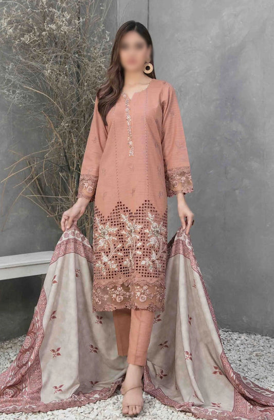 Dimah - Embroidered Schiffli Khaddar Collection - D-1165
