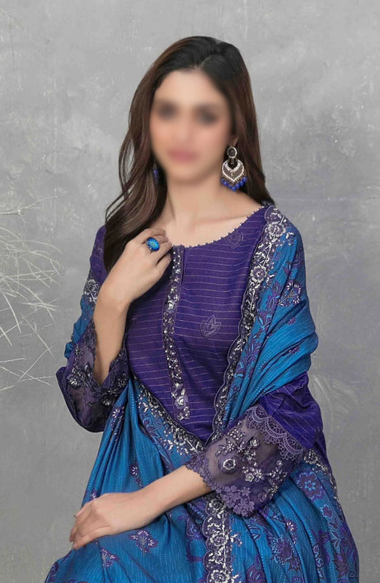 Dimah - Embroidered Schiffli Khaddar Collection - D-1166
