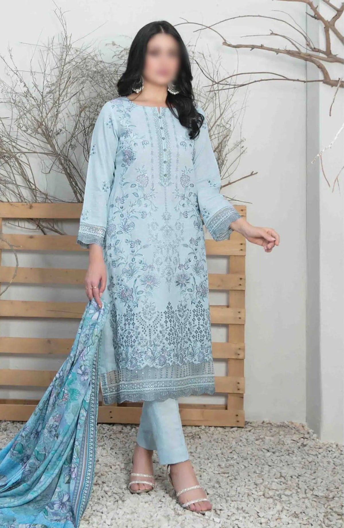 Leesha Embroidered Chawal Karandi Collection - D 1169