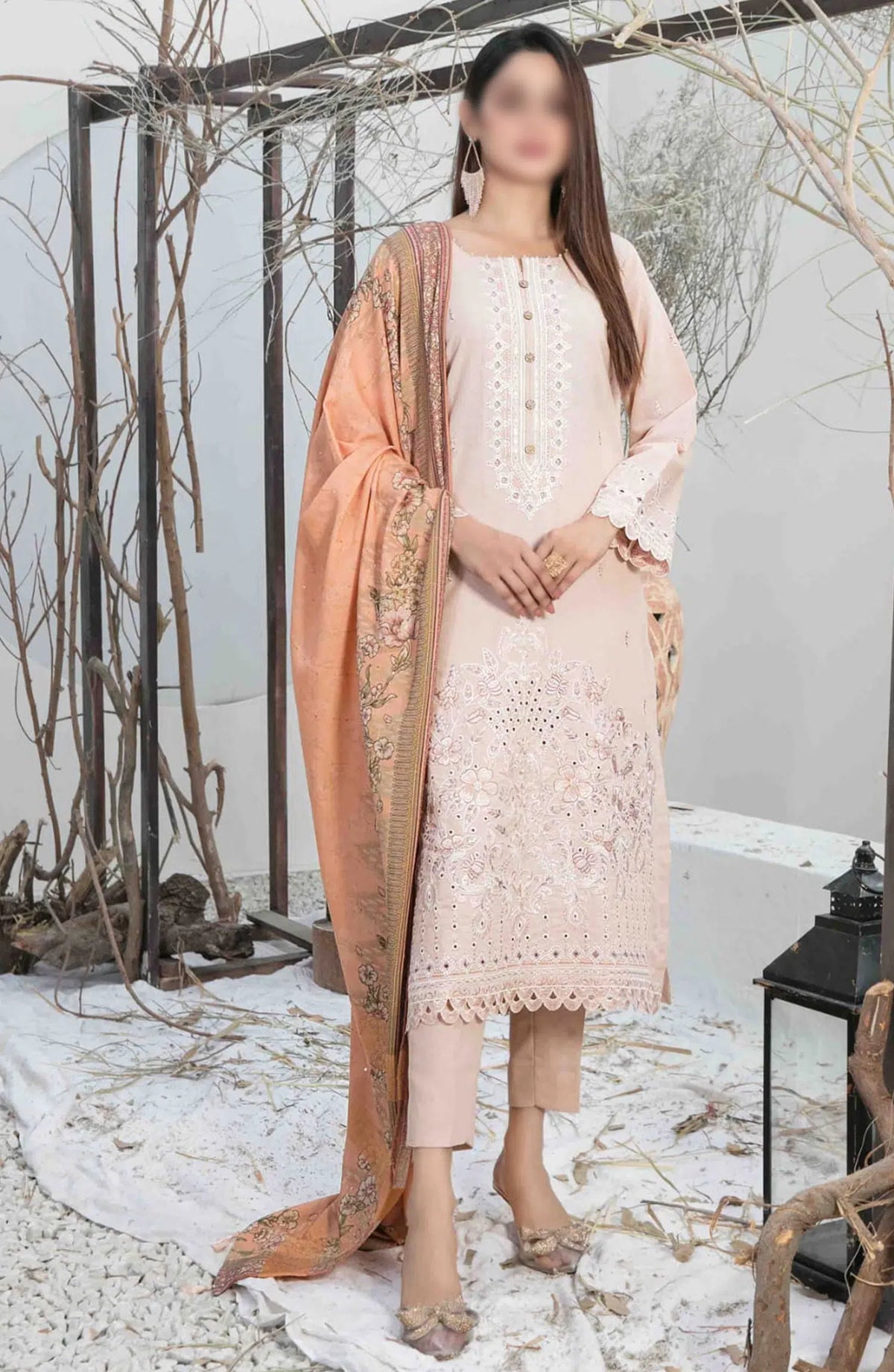 Leesha Embroidered Chawal Karandi Collection - D 1173