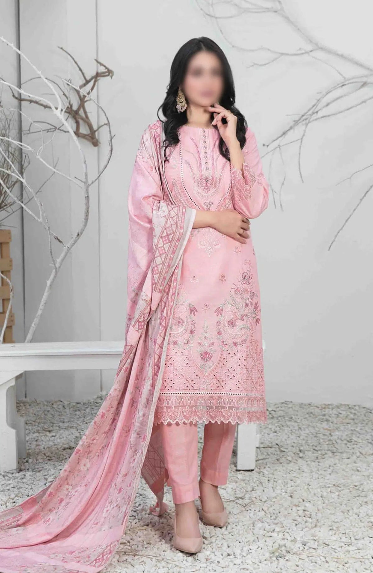 Leesha Embroidered Chawal Karandi Collection - D 1176