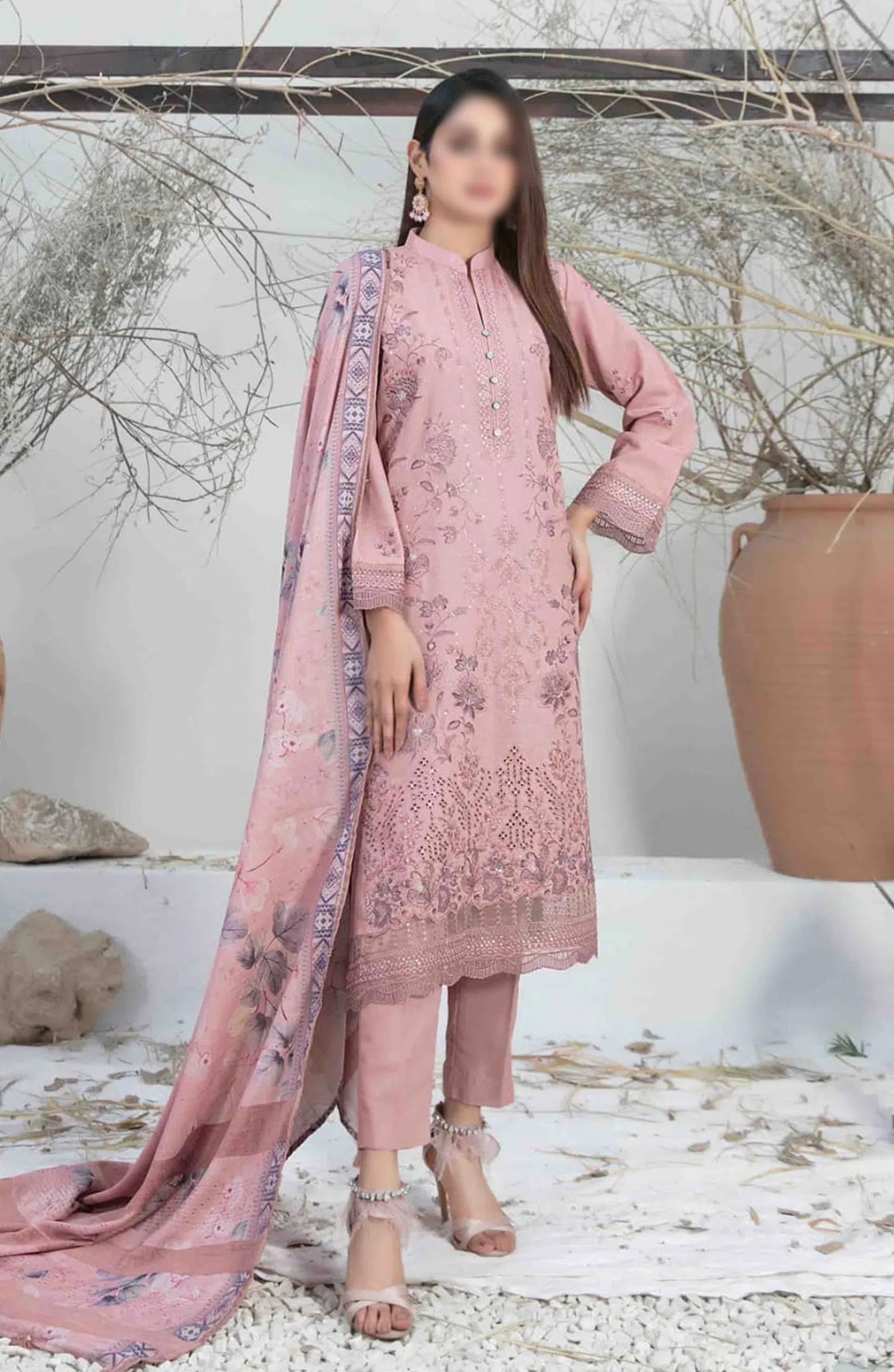Leesha Embroidered Chawal Karandi Collection - D 1178