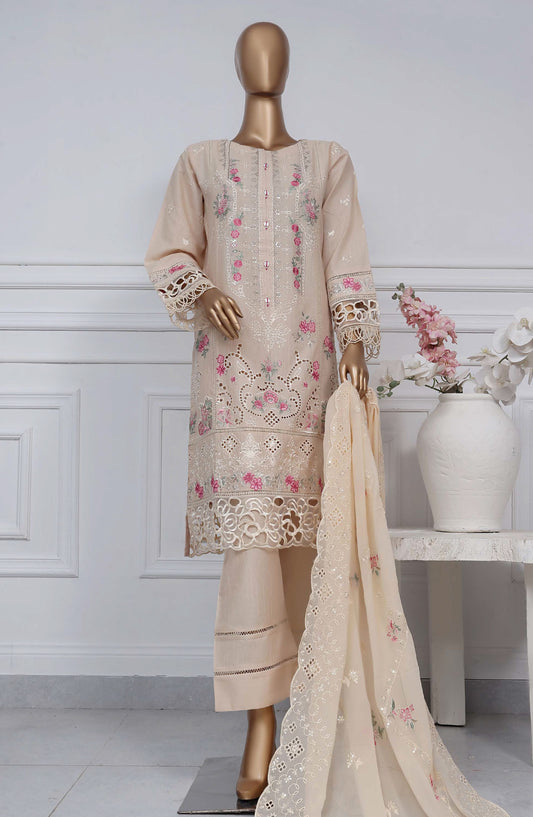 Sadabahar Embroidered Cotton Stitched 3 Piece Suit - D-11 - SB25LES - Peach - Spring Collection