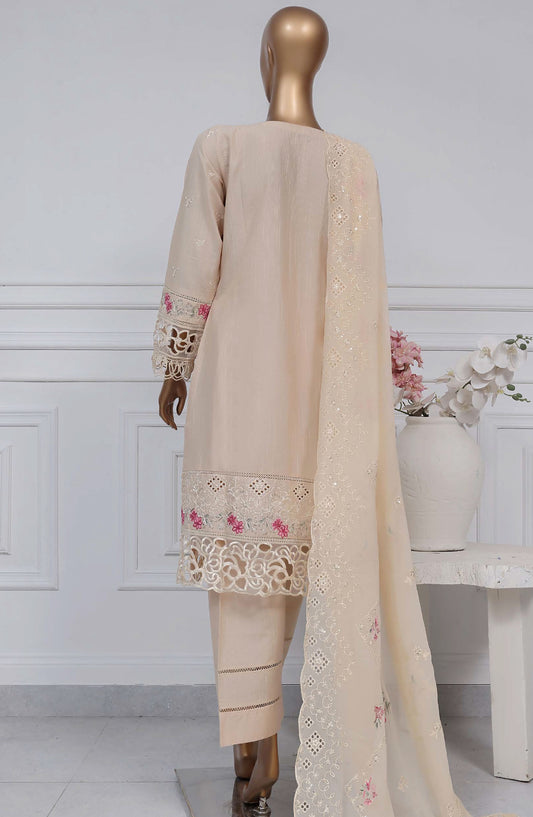 Sadabahar Embroidered Cotton Stitched 3 Piece Suit - D-11 - SB25LES - Peach - Spring Collection