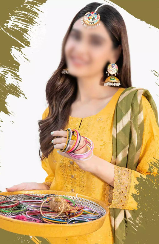 Sira - Embroidered Viscose Jacquard Collection - D-1315