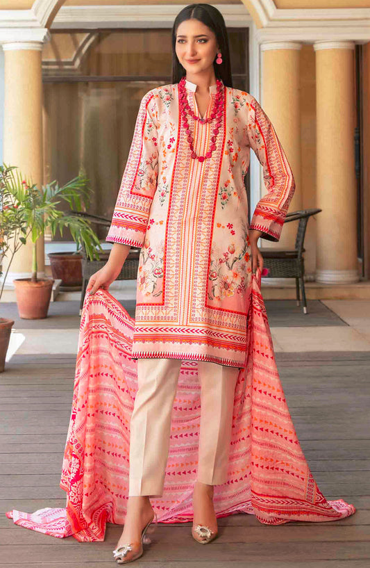 Masooma by Tawakkal Fabrics Printed Lawn Unstitched 3 Piece Suit - D-1498 - TF25ML - Pink - Summer Collection