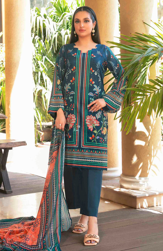 Masooma by Tawakkal Fabrics Printed Lawn Unstitched 3 Piece Suit - D-1501 - TF25ML - Blue - Summer Collection