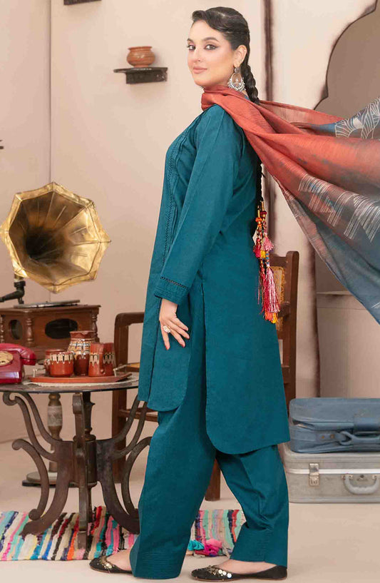 Pushpa by Tawakkal Fabric Printed Lawn Stitched 3 Piece Suit - D-1537 - TF25PS - Blue - Summer Collection