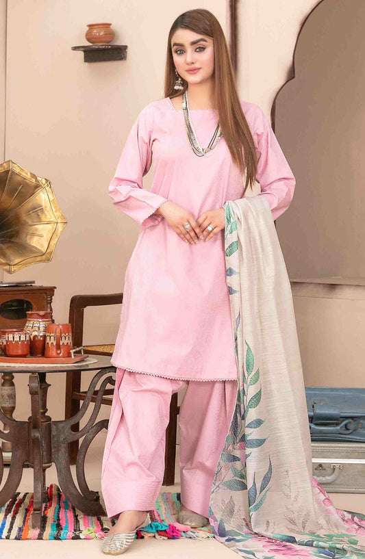 Pushpa by Tawakkal Fabric Printed Lawn Stitched 3 Piece Suit - D-1538 - TF25PS - Pink - Summer Collection