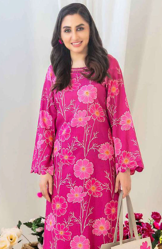 Glo by Tawakkal Fabric Printed Lawn Stitched 2 Piece Suit - D-1559 - TF25GLOV2 - Pink - Summer Collection