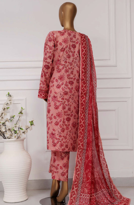 Sadabahar Printed Lawn Stitched 3 Piece Suit - D-16 - SBD25PLCV4 - Pink - Summer Collection