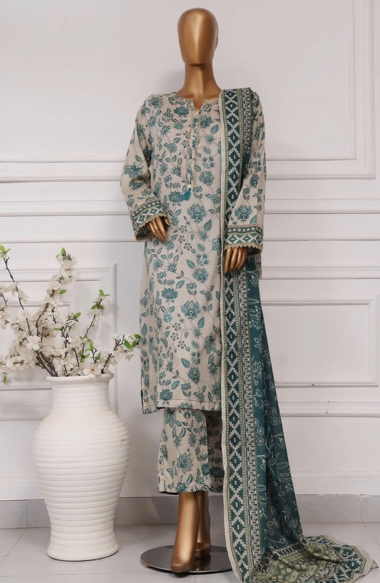 Sadabahar Printed Lawn Stitched 3 Piece Suit - D-17 - SBD25PLCV4 - White - Summer Collection