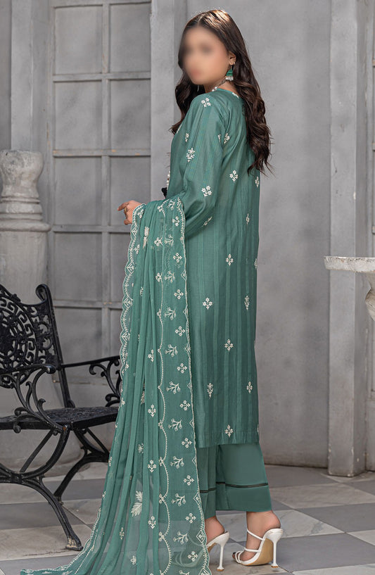 Areej by Al Karim Embroidered Lawn Unstitched 3 Piece Suit - D-1 - ALK25ARF - Green - Summer Collection