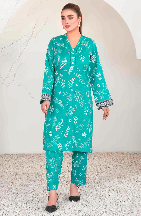 Necla by Tawakkal Fabrics Printed Cotton Stitched 2 Piece - D-2015 - TF25NCV3 - Sea Green - Summer Collection