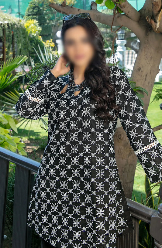 Kiraz Schiffli Jaal Embroidered Slub Lawn 2-pcs Collection 2024 - D 2027