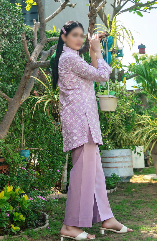Kiraz Schiffli Jaal Embroidered Slub Lawn 2-pcs Collection 2024 - D 2030
