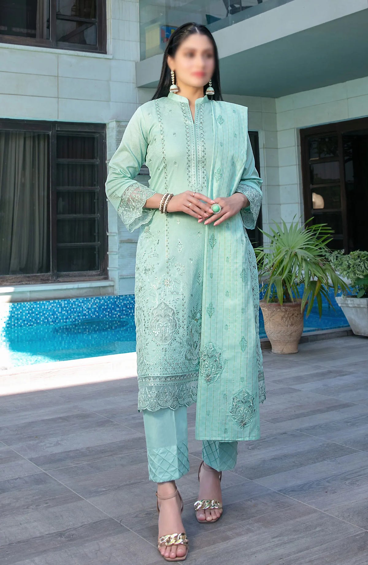 Marzhan - Fancy Jacquard Lawn Collection By Tawakkal Fabrics - D 2080