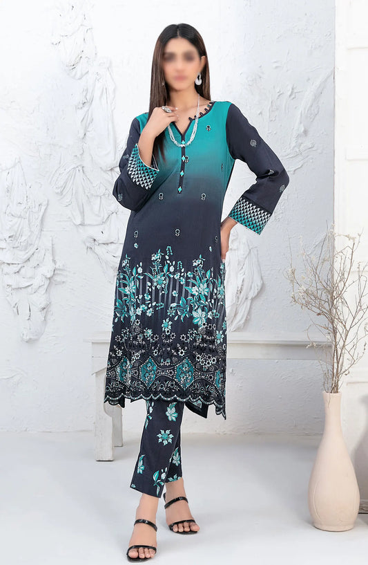 Mehrin - Laserkari Embroidered Digital Printed 2pcs Collection By Tawakkal Fabrics - D 2094