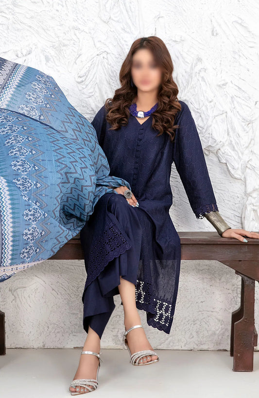 Pegah Schiffli Embroidered Cotton Collection - D 2153