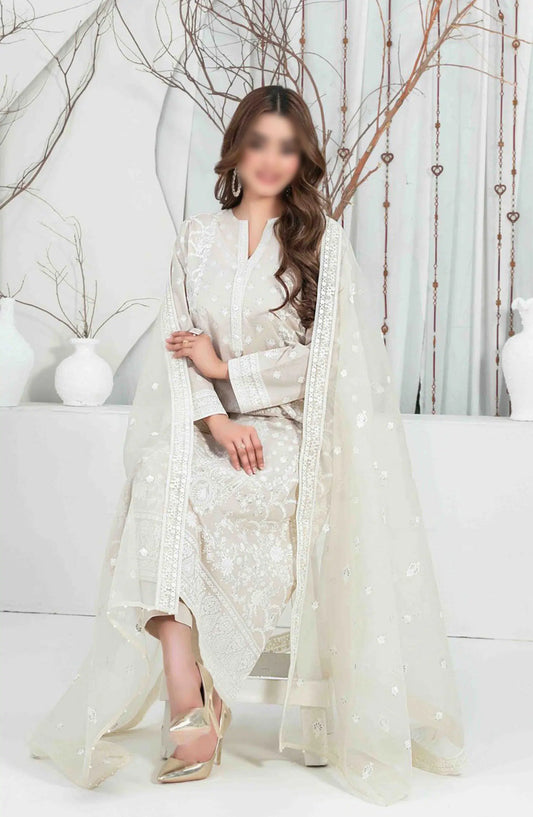 AENI Semi Stitched Fancy Embroidered Lawn Collection 2024 - D 2202