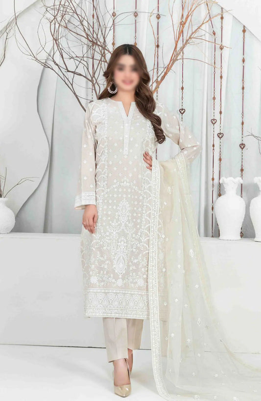 AENI Semi Stitched Fancy Embroidered Lawn Collection 2024 - D 2202