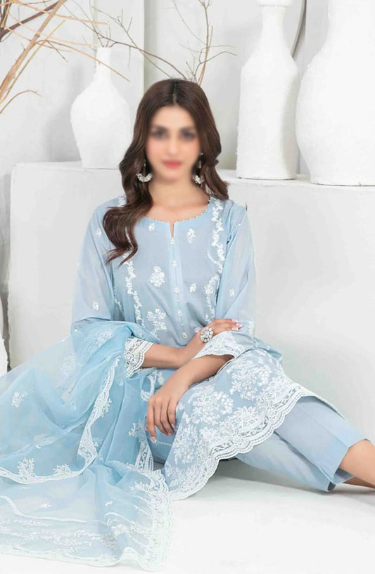 AENI Semi Stitched Fancy Embroidered Lawn Collection 2024 - D 2203