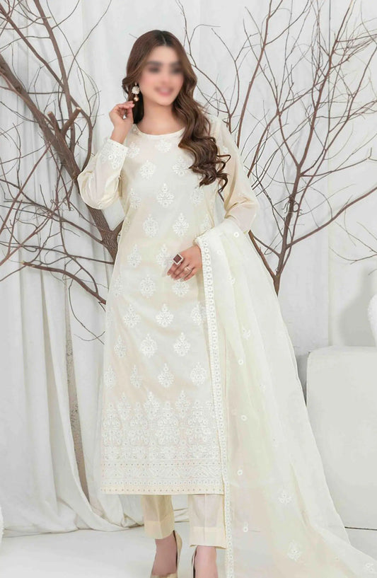 AENI Semi Stitched Fancy Embroidered Lawn Collection 2024 - D 2204