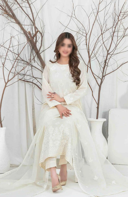 AENI Semi Stitched Fancy Embroidered Lawn Collection 2024 - D 2204