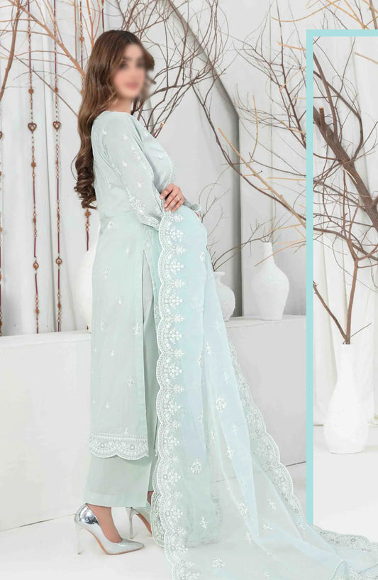 AENI Semi Stitched Fancy Embroidered Lawn Collection 2024 - D 2206
