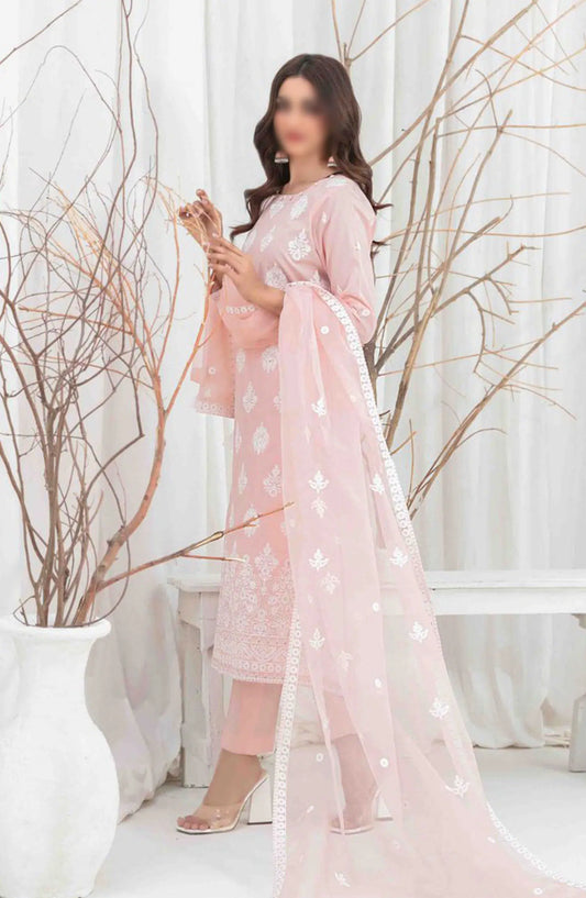 AENI Semi Stitched Fancy Embroidered Lawn Collection 2024 - D 2207