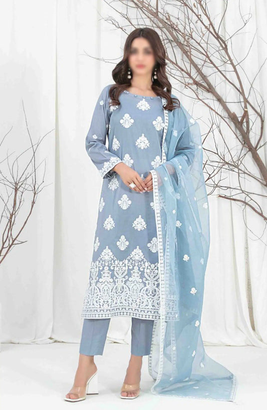 AENI Semi Stitched Fancy Embroidered Lawn Collection 2024 - D 2209