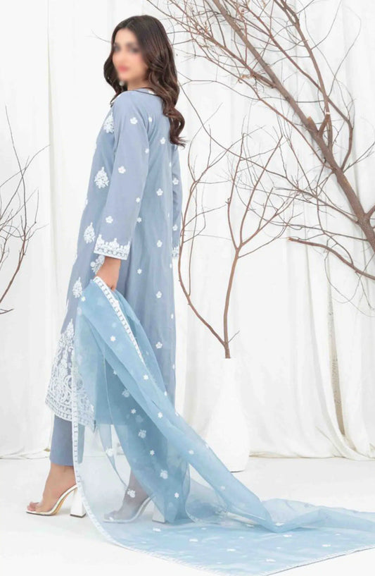 AENI Semi Stitched Fancy Embroidered Lawn Collection 2024 - D 2209