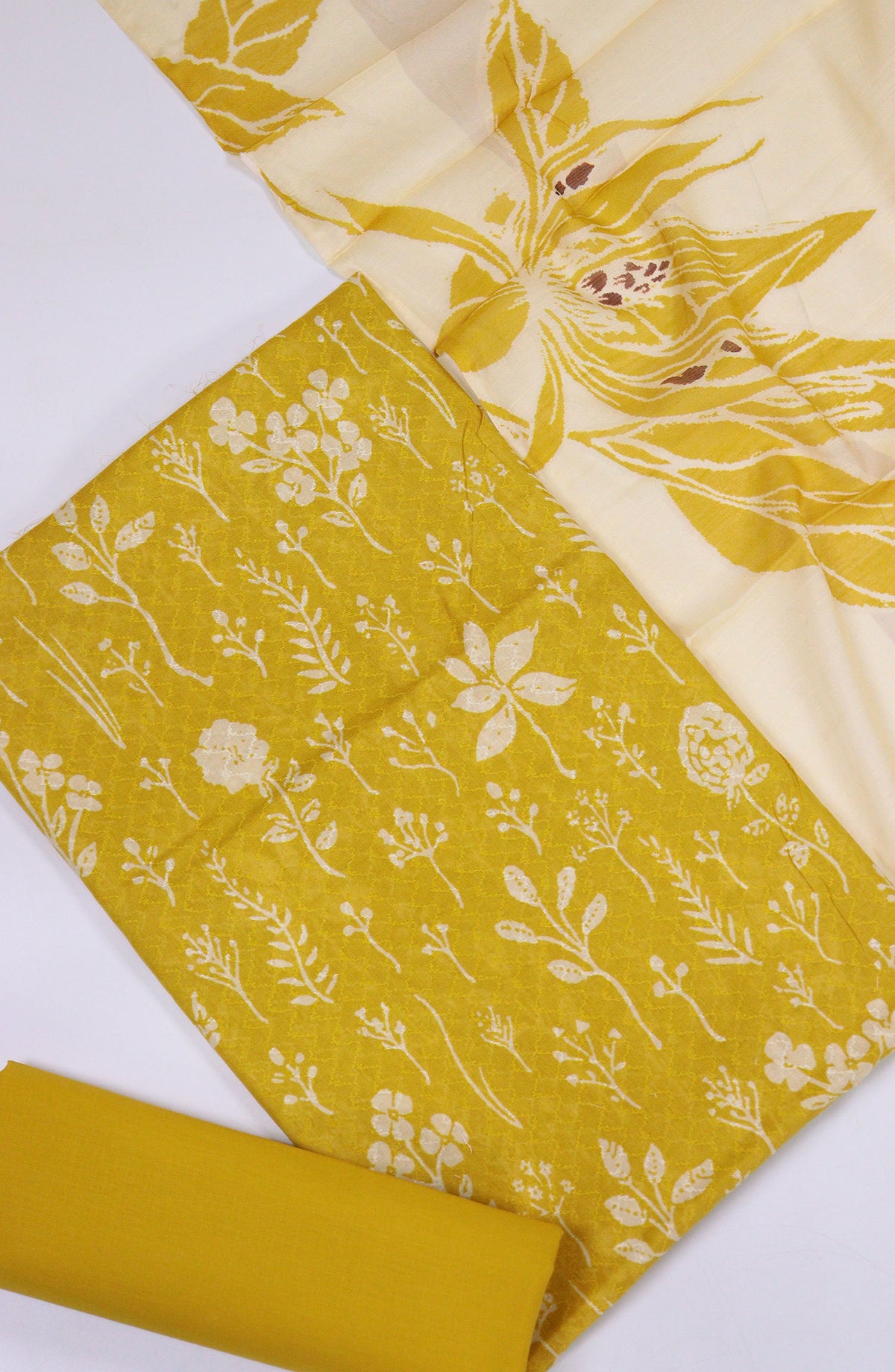 Maya by Amna Khadija Printed Lawn Unstitched 3 Piece Suit - D-23 - AM25MPPSL - Yellow - Summer Collection