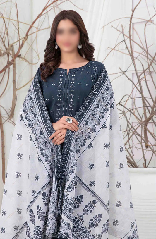 Lamiyah - Embroidered Digital Printed Lawn Collection 2024 - D 2458