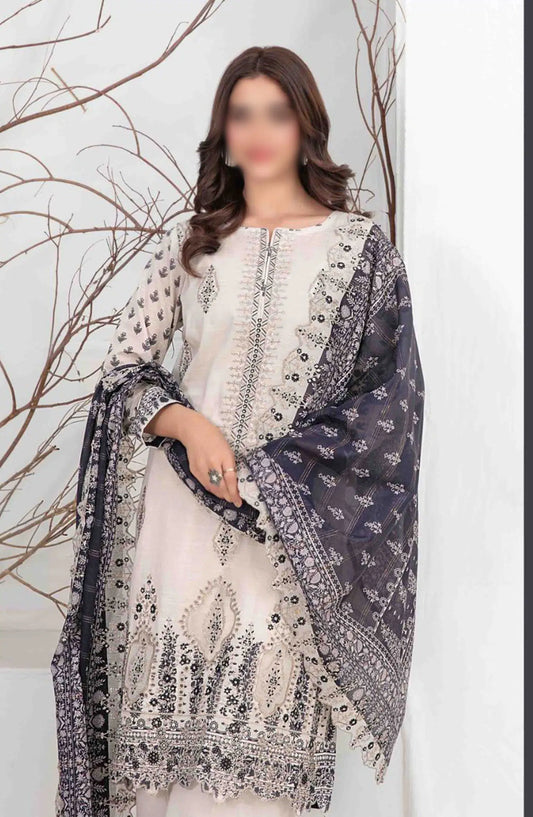 Lamiyah - Embroidered Digital Printed Lawn Collection 2024 - D 2459