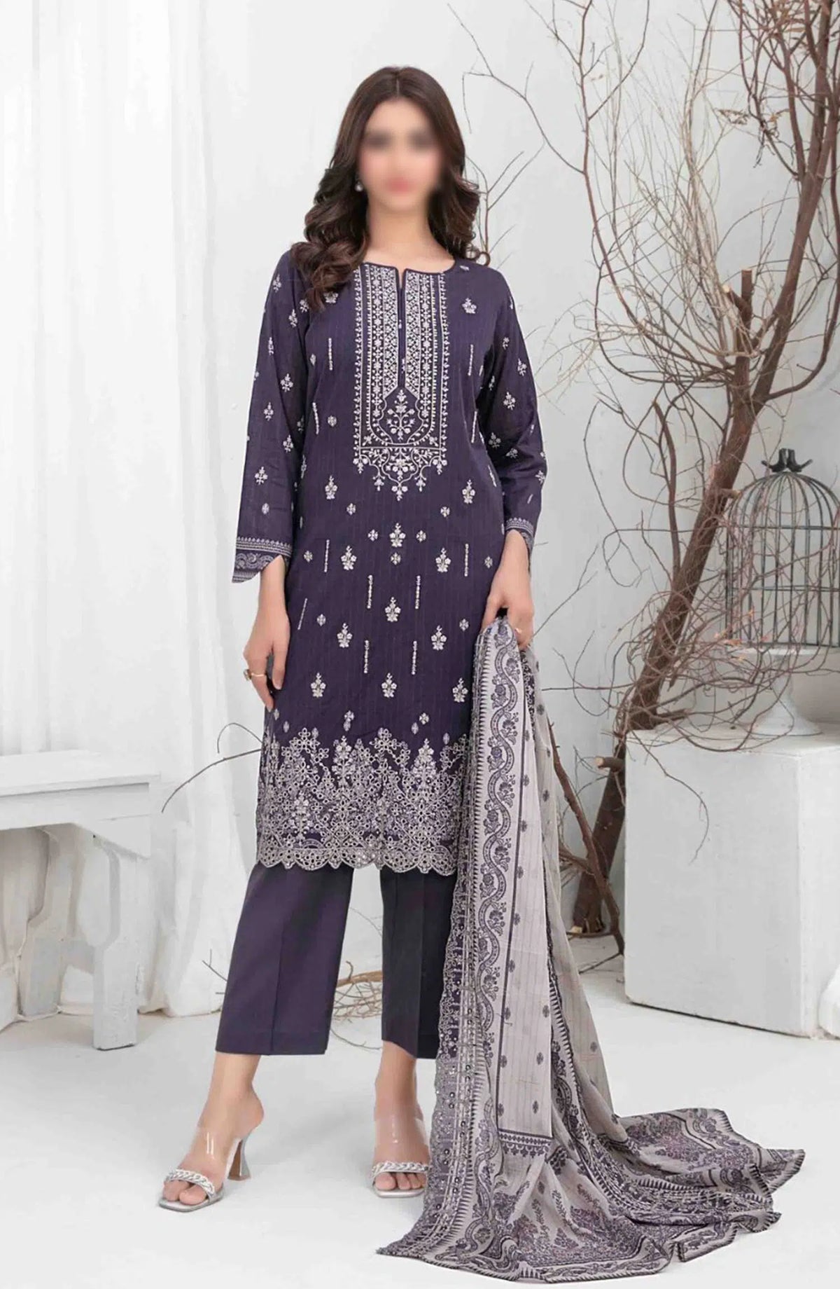 Lamiyah - Embroidered Digital Printed Lawn Collection 2024 - D 2460