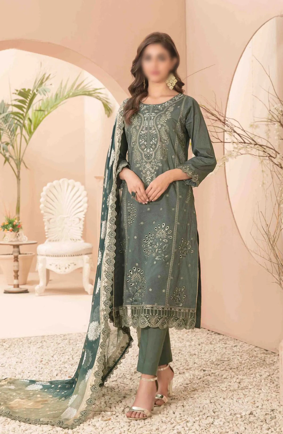 Narina - Embroidered Digital Printed Lawn Collection By Tawakkal Fabrics - D 2472