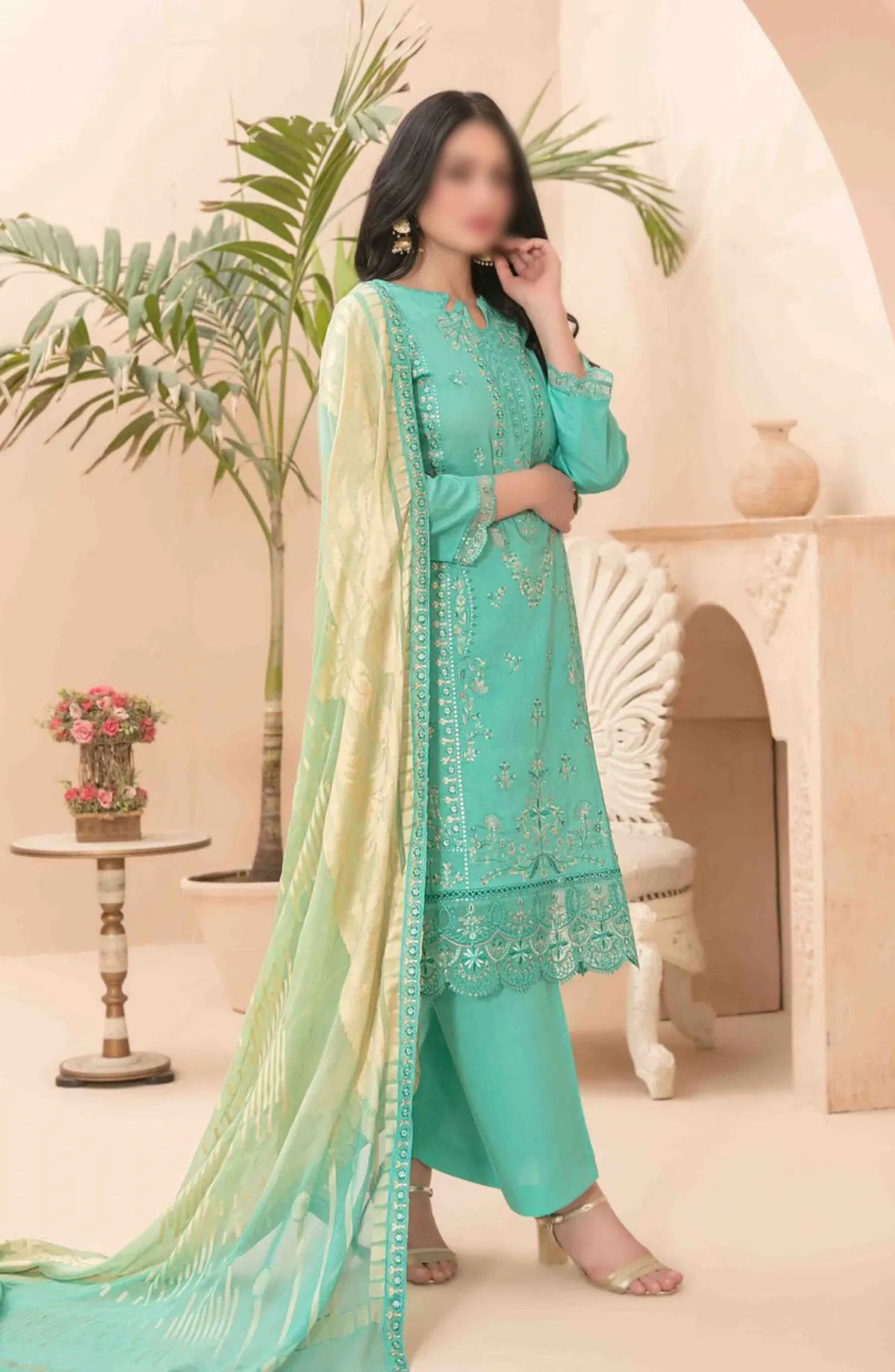 Narina - Embroidered Digital Printed Lawn Collection By Tawakkal Fabrics - D 2474