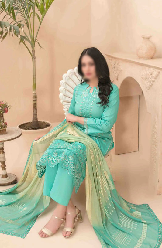 Narina - Embroidered Digital Printed Lawn Collection By Tawakkal Fabrics - D 2474