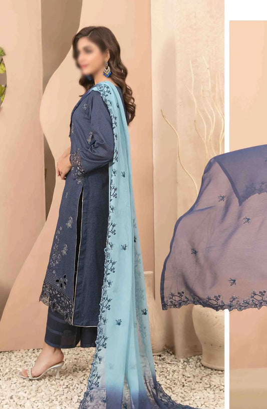 Narina - Embroidered Digital Printed Lawn Collection By Tawakkal Fabrics - D 2477
