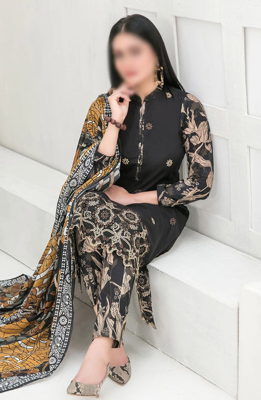 Gulposh - Embroidered Digital Printed Lawn Collection 2024 - D 2517