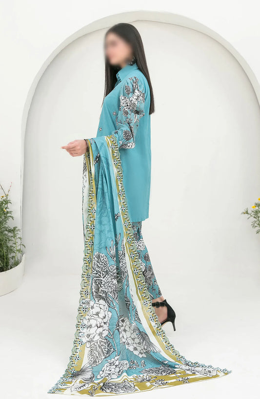 Gulposh - Embroidered Digital Printed Lawn Collection 2024 - D 2519