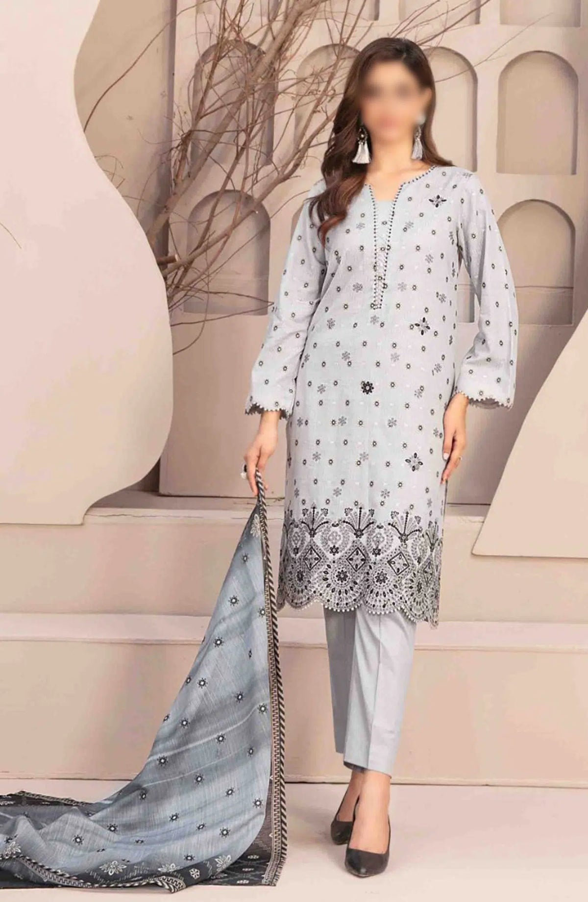 Mismah Vol I - Stitched Embroidered Broshia Lawn Collection - D 2741