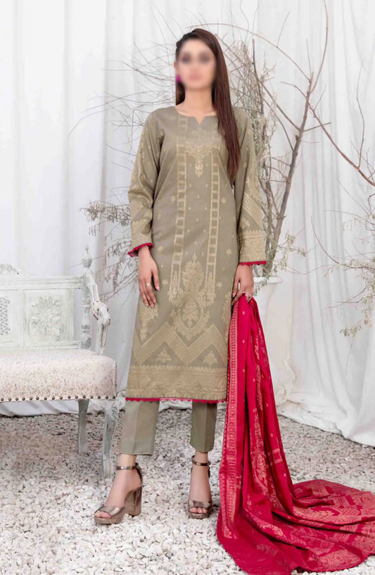 Ifsha - Lawn Broshia Banarsi 3pcs Collection By Tawakkal Fabrics - D 2794