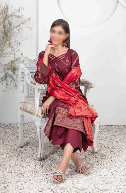 Ifsha - Lawn Broshia Banarsi 3pcs Collection By Tawakkal Fabrics - D 2795