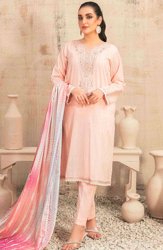 Despina by Tawakkal Fabrics Embroidered Lawn Stitched 3 Piece Suit - D-2835 - TF25D - Pink - Summer Collection