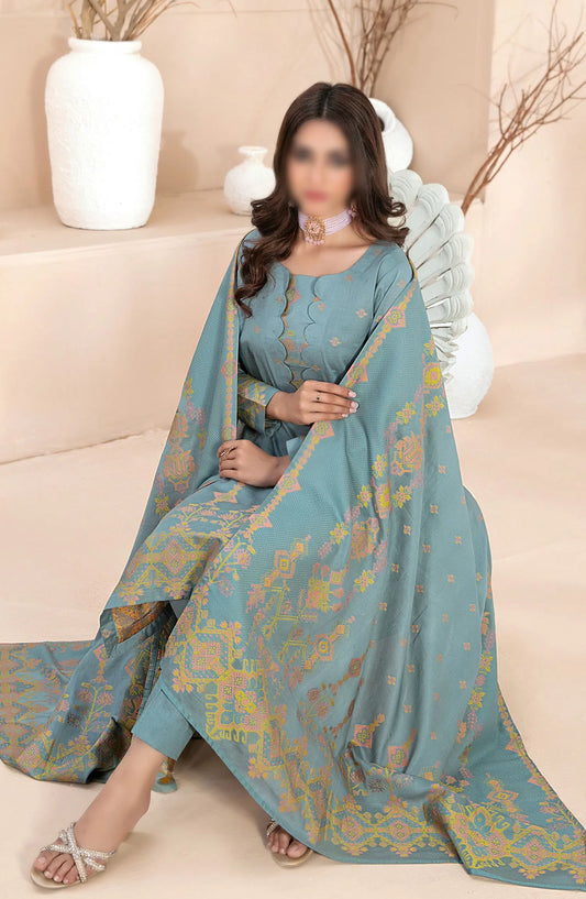 Vineeha - Lawn Double Color Banarsi 3pcs Collection 2024 - D 2942