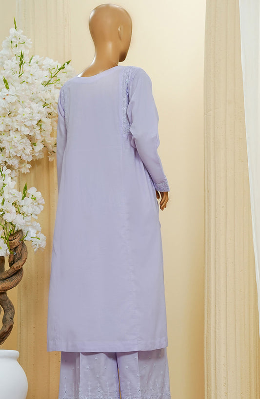 HZ Textile Embroidered Cotton Stitched 2 Piece Suit - D-2 - HZ25TNF - Purple - Festive Collection