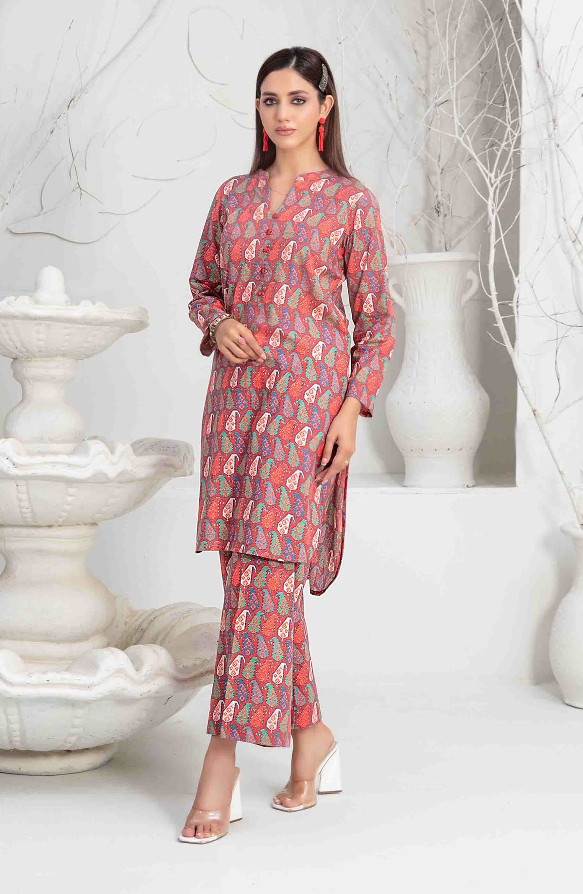 Aliyna by Tawakkal Fabrics Printed Cotton Stitched 2 Piece Suit - D-3338 - TF25ASL - Pink - Summer Collection