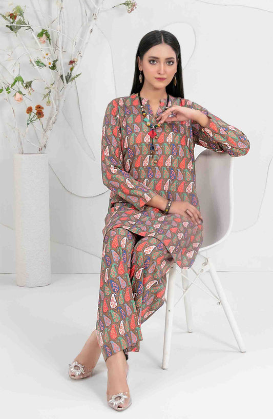 Aliyna by Tawakkal Fabrics Printed Cotton Stitched 2 Piece Suit - D-3339 - TF25ASL - Purple - Summer Collection